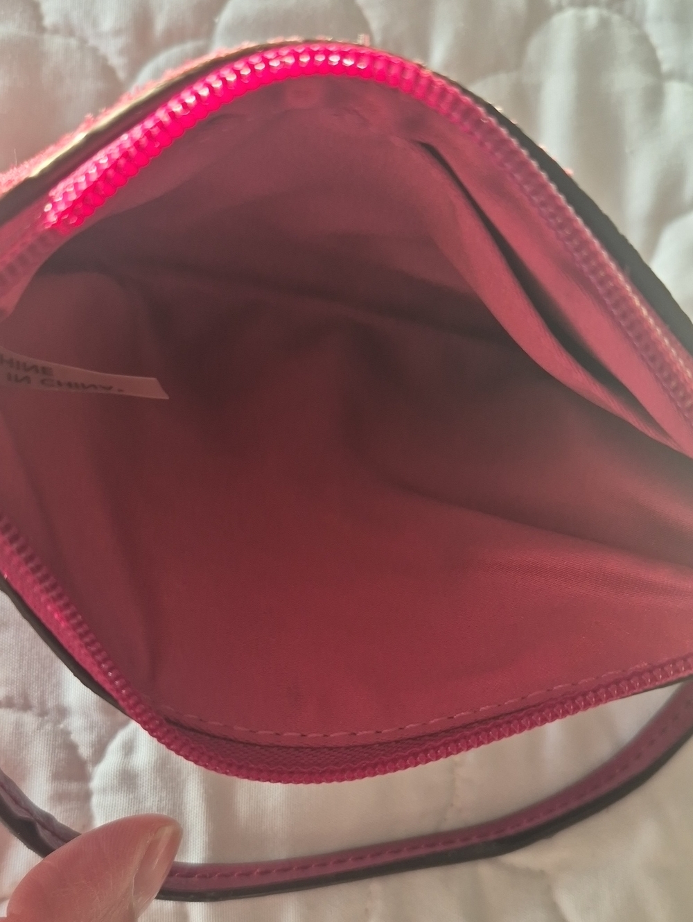 Coach Pink Snake-Print Wristlet with Gold Accents - Picture 4 of 7